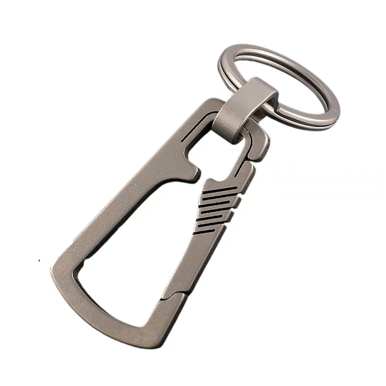 TOMSHOO Titanium Carabiner Key Chain Holder Emergency Survival Tools Silver H4Q4 